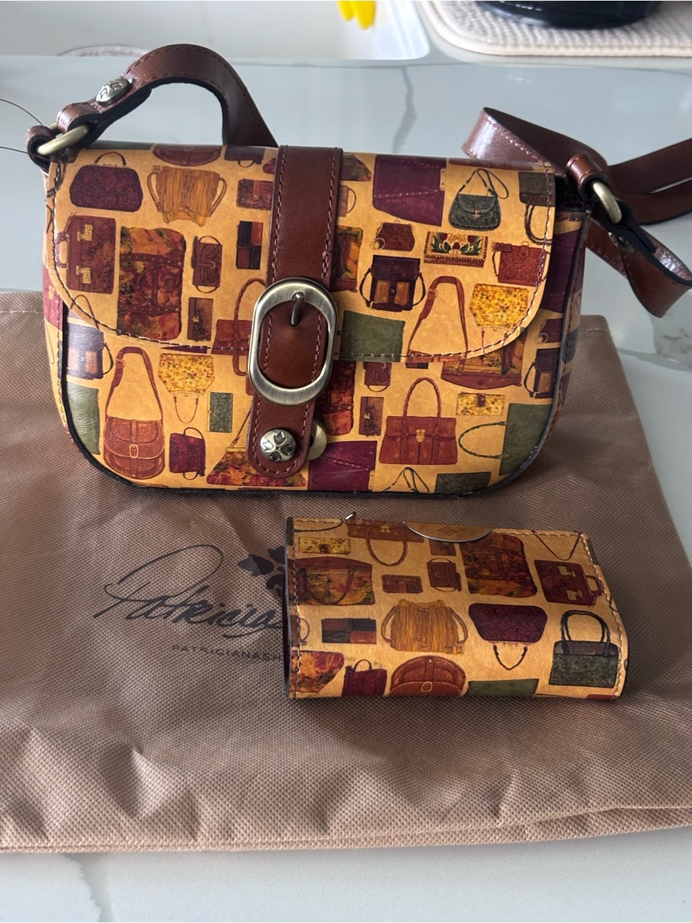 New Patricia Nash Simala Crossbody/Matching Wallet